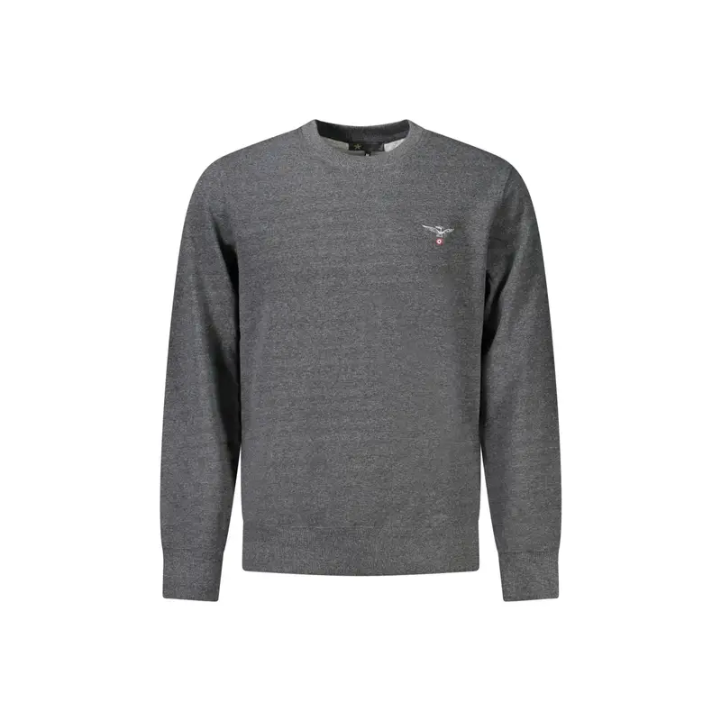 Felpa Uomo Grigia Girocollo Felpata Logo Grigio