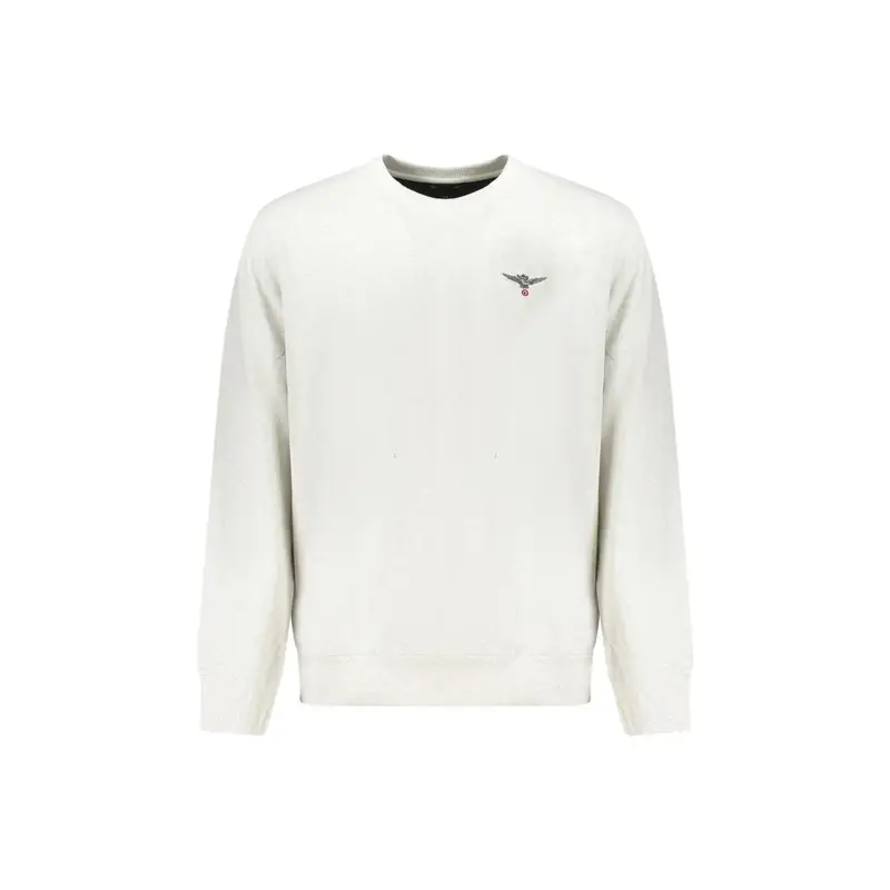 Felpa Uomo Grigia Girocollo Felpata Logo Grigio