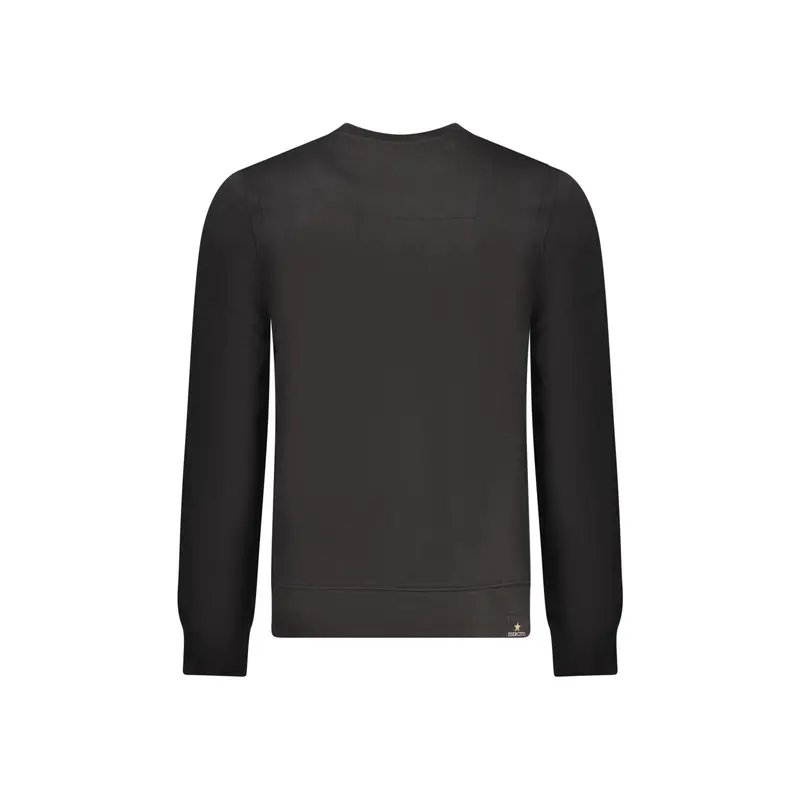 Felpa Uomo Nera Girocollo Felpata Nero miniatura 2