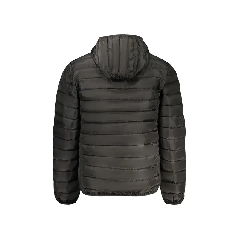 Giubbotto Uomo Nero Cappuccio 100 Gr Ricamo Logo miniatura 2