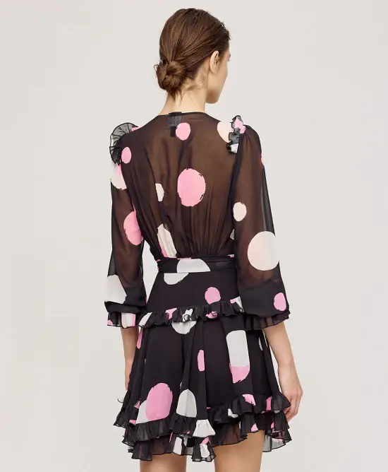 Abito con bolle nero miniatura 3