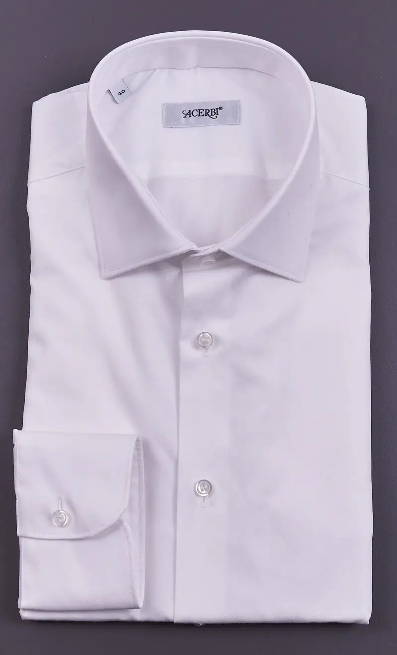 Camicia acerbi tinta unita, colore bianco