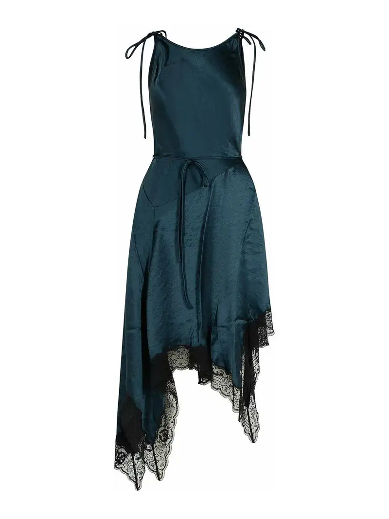 Abito acetato blu a benzina