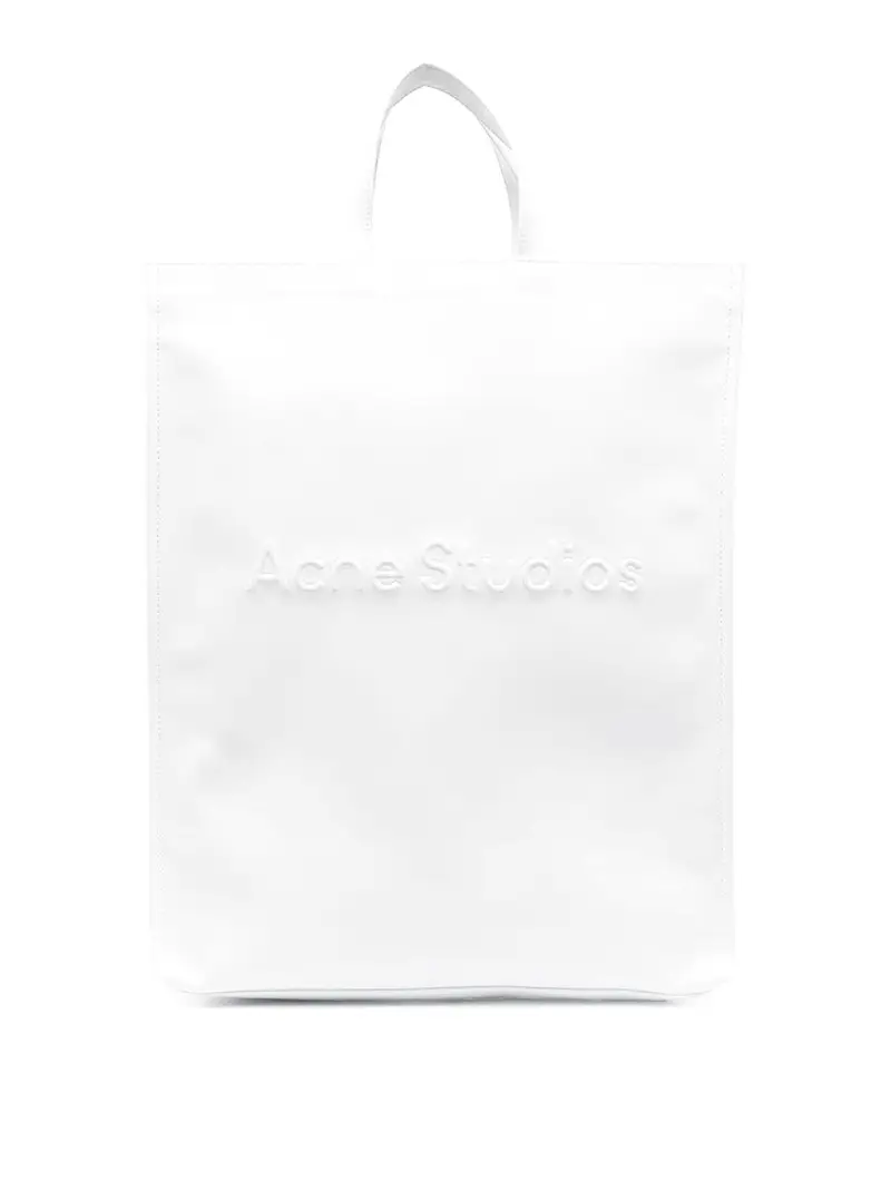 Borsa tote con logo Bianco