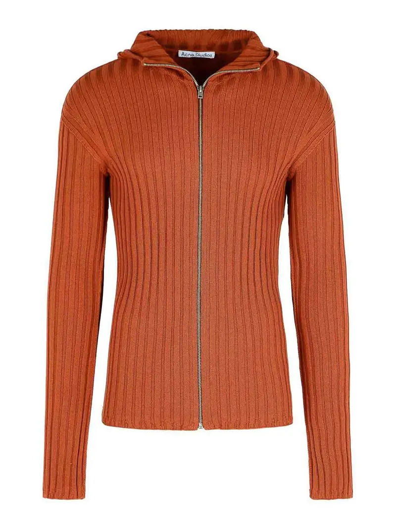 Felpa di cotone in mattoni Rosso