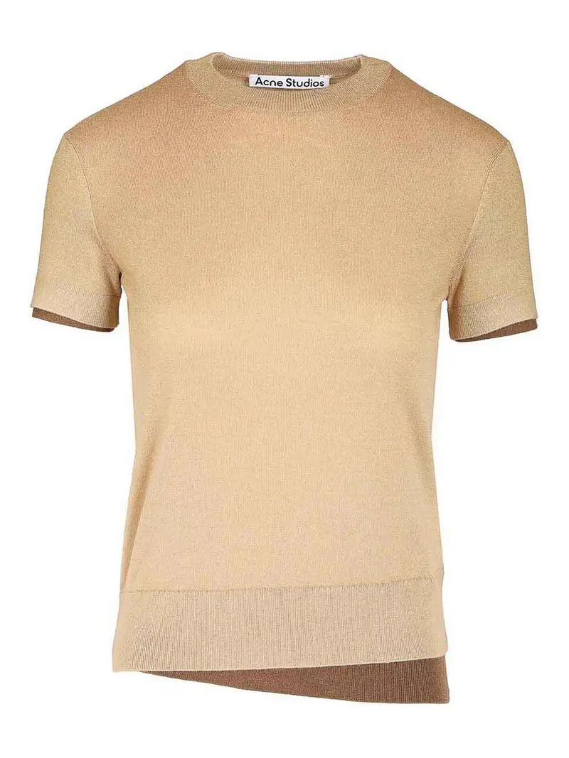 Maglione di miscela di cashmere e seta Beige