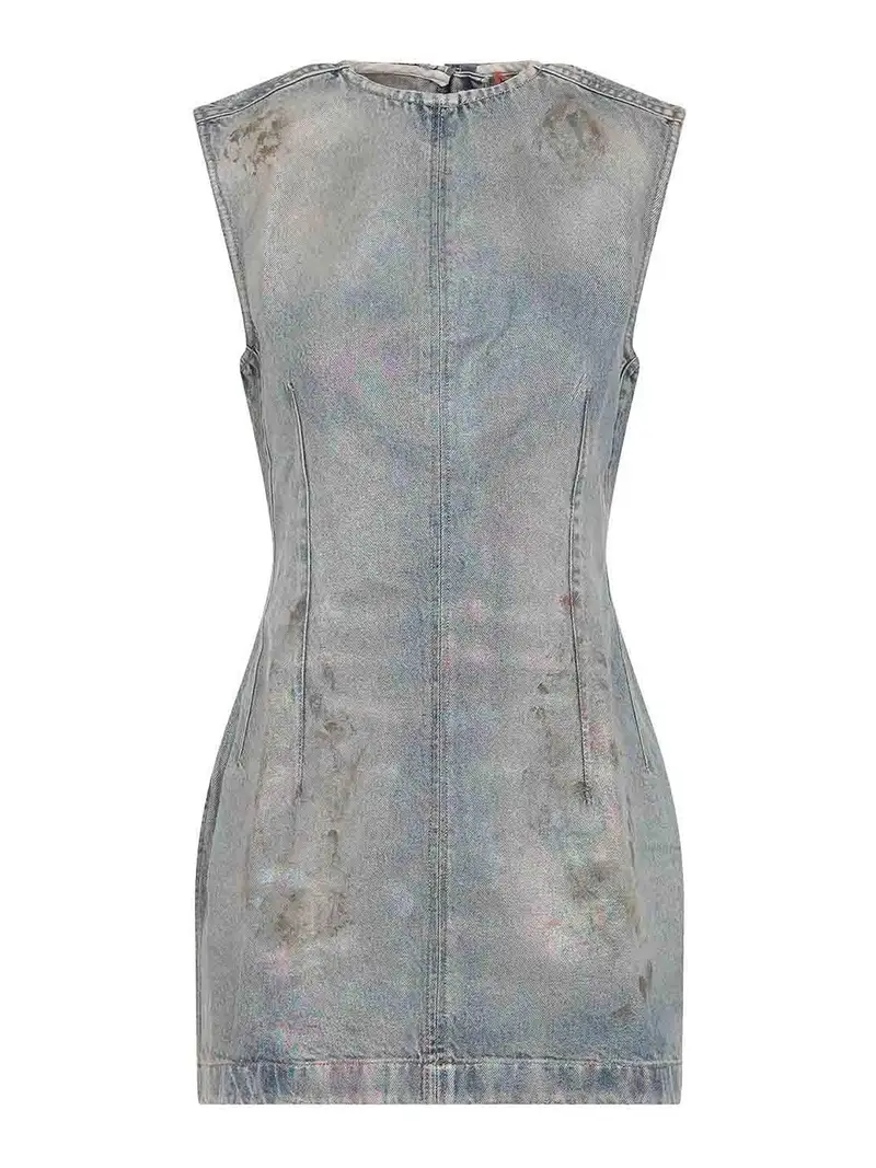 Mini abito denim Lavaggio scuro