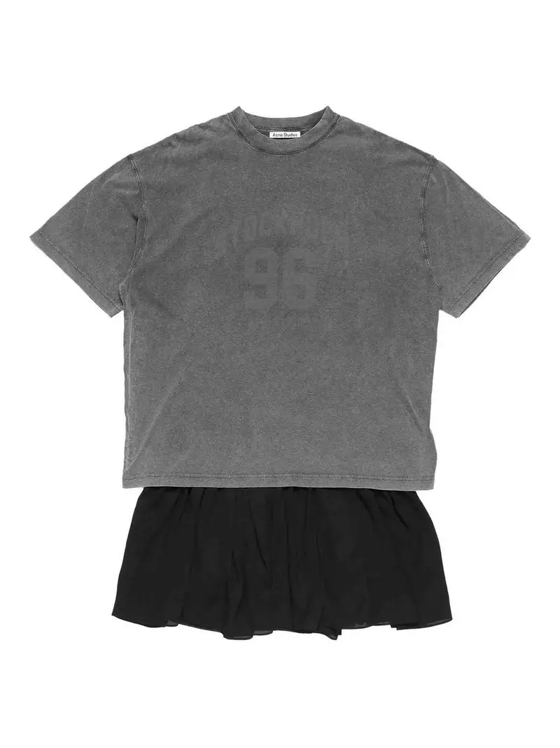 Vestito T-shirt a strati Nero