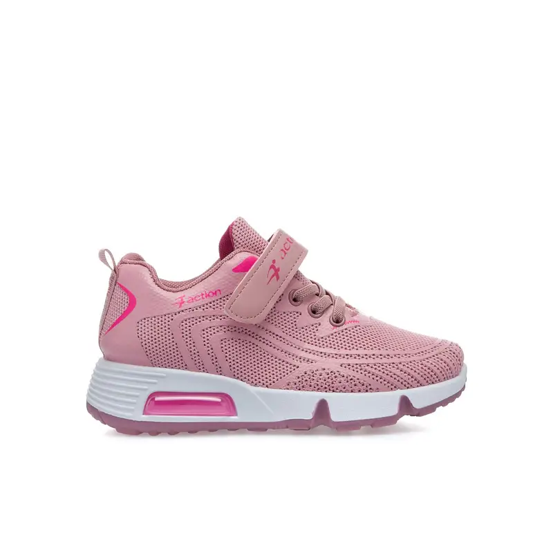Sneakers rosa da bambina con velcro