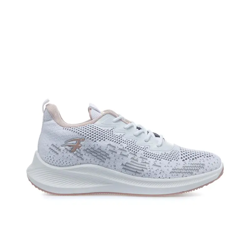 Sneakers running bianche in tessuto da donna