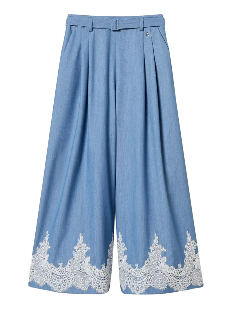 pantalone palazzo actitude da donna - blu