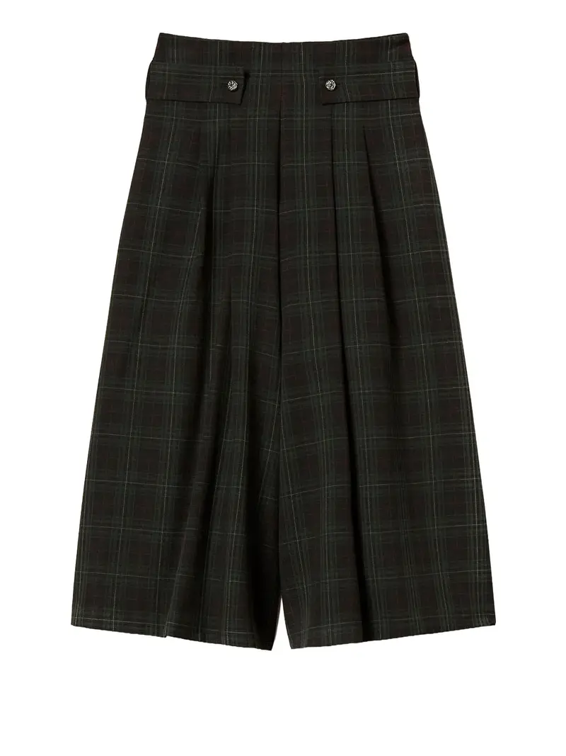 pantalone straight actitude da donna - verde