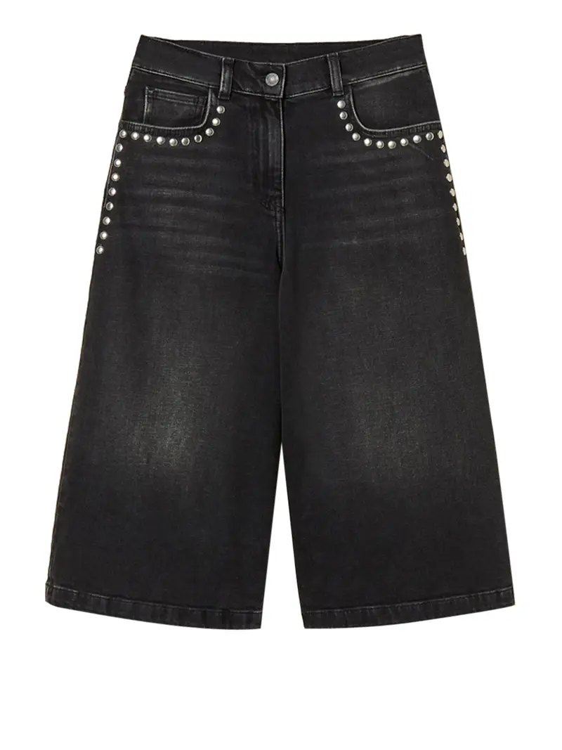 shorts jeans actitude da donna - nero
