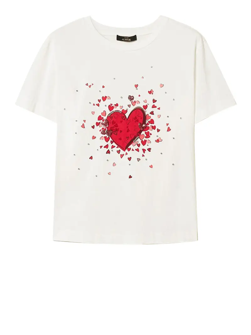 t-shirt actitude da donna - bianco
