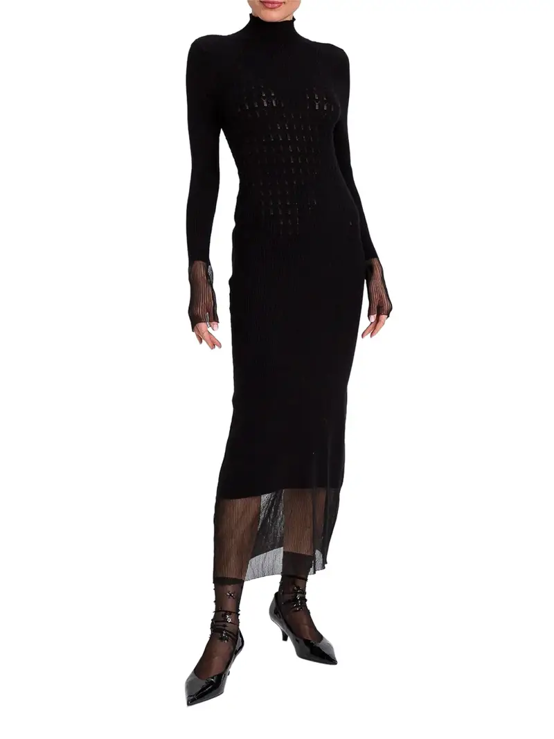 vestito longuette actitude da donna - nero