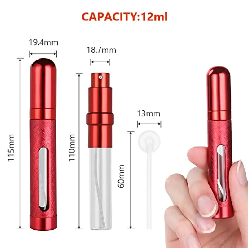 ACWOO 5 Pezzi 12ml Mini Bottiglia di Spruzzo per Profumo, Atomizzatore Portatile, per Viaggiare, Festa, Vita Quotidiana miniatura 2