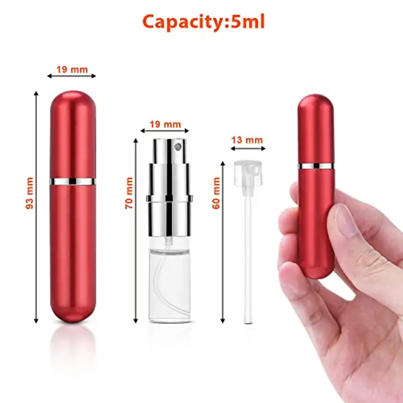 ACWOO 5 Pezzi 5ml Mini Bottiglia di Profumo, Atomizzatore Profumo Portatile, Bottiglia di Spruzzo Portatile di Viaggio per Viaggiare, Festa, Vita Quotidiana miniatura 2