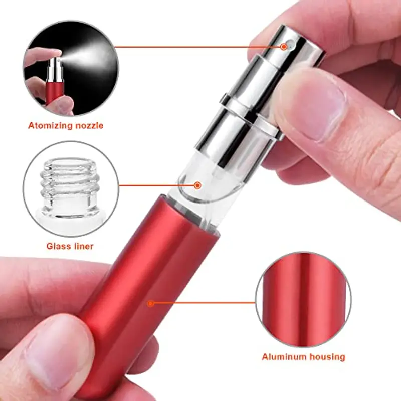 ACWOO 5 Pezzi 5ml Mini Bottiglia di Profumo, Atomizzatore Profumo Portatile, Bottiglia di Spruzzo Portatile di Viaggio per Viaggiare, Festa, Vita Quotidiana miniatura 3