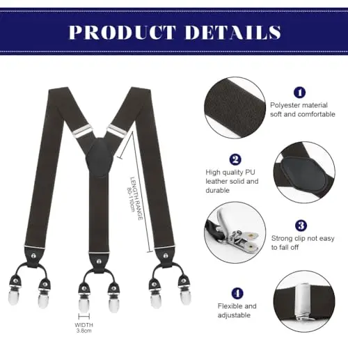 ACWOO Bretelle Uomo Marrone 2704970 miniatura 3