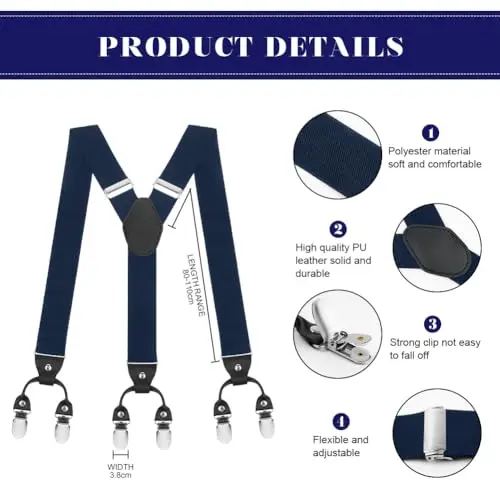 ACWOO Bretelle Uomo Blu 2704972 miniatura 3