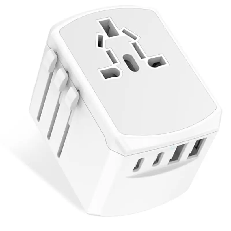 Adattatore Universale Presa Internazionale da Viaggio - 5 in1 Adattatori Spina Universali con 2 USB A 2 Tipo C e 1 AC Prese Travel Adapter Italia to UK Giapponese USA Australia Tailandia Cina Yioihnm