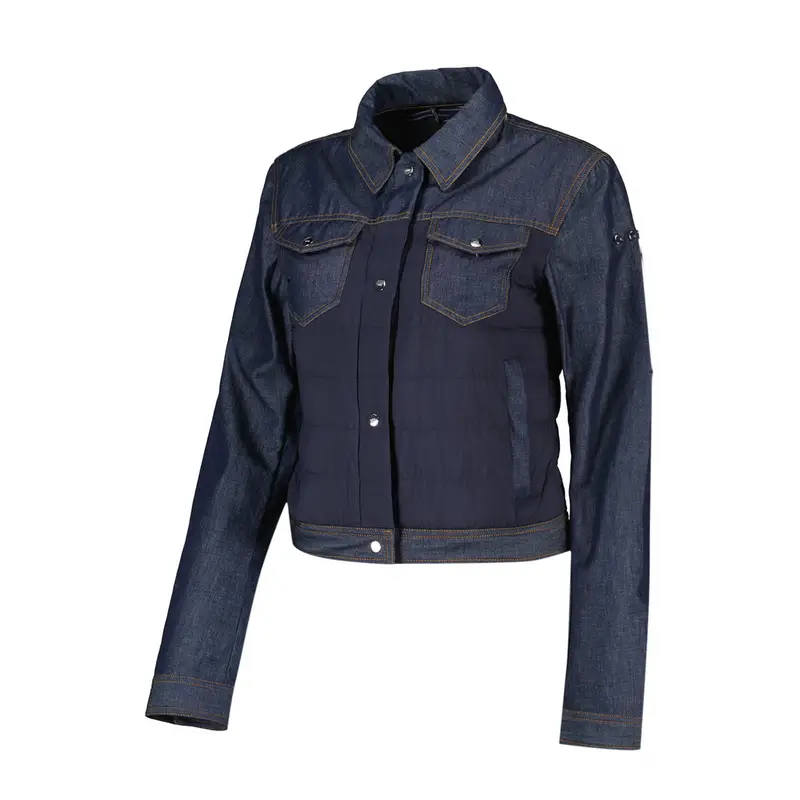 GIACCA DENIM INSERTI PIUMINO DONNA Blu