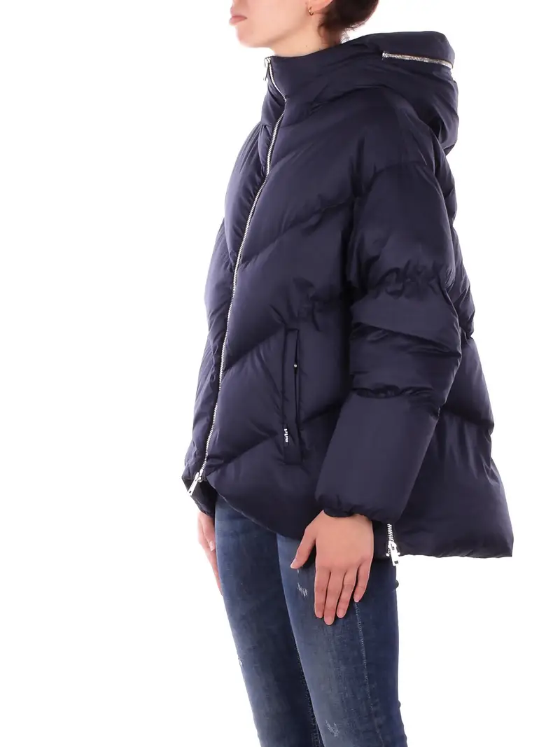 Giubbotto Donna ADD Blue Hoodie down jacket miniatura 2