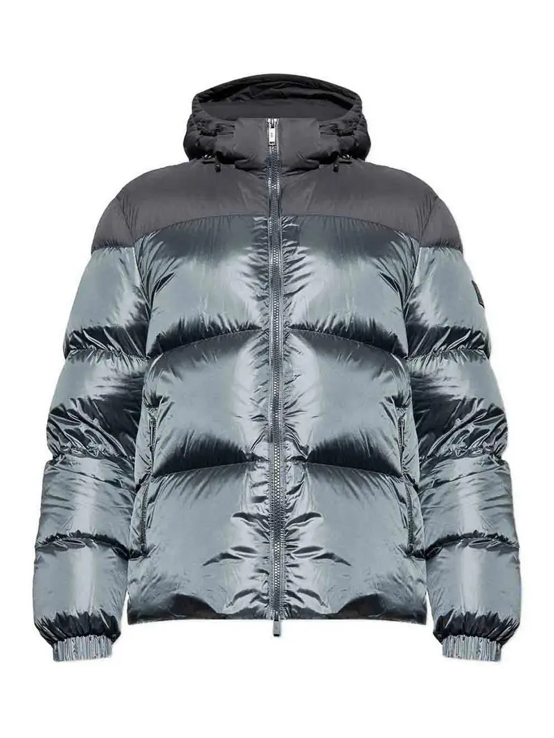 Piumino Con Cappuccio Grigio
