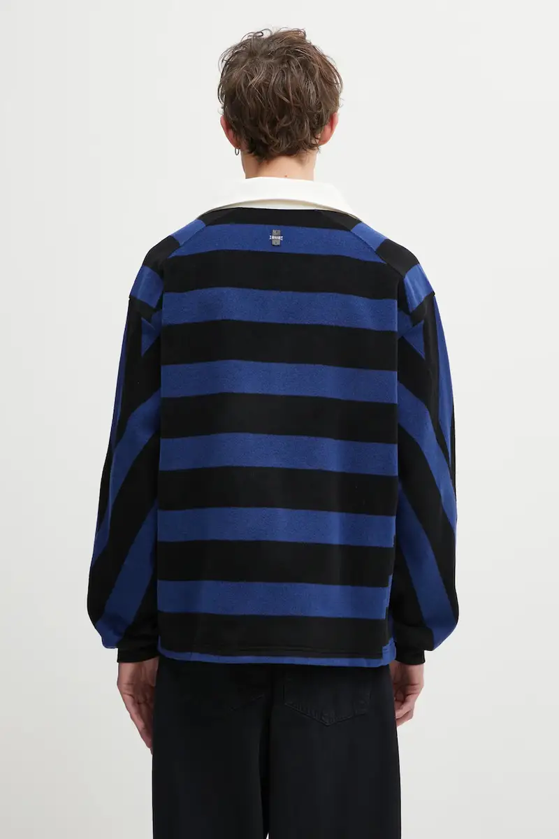 camicetta a maniche lunghe con lana POLO colore blu BO01FWPL0101BL miniatura 3