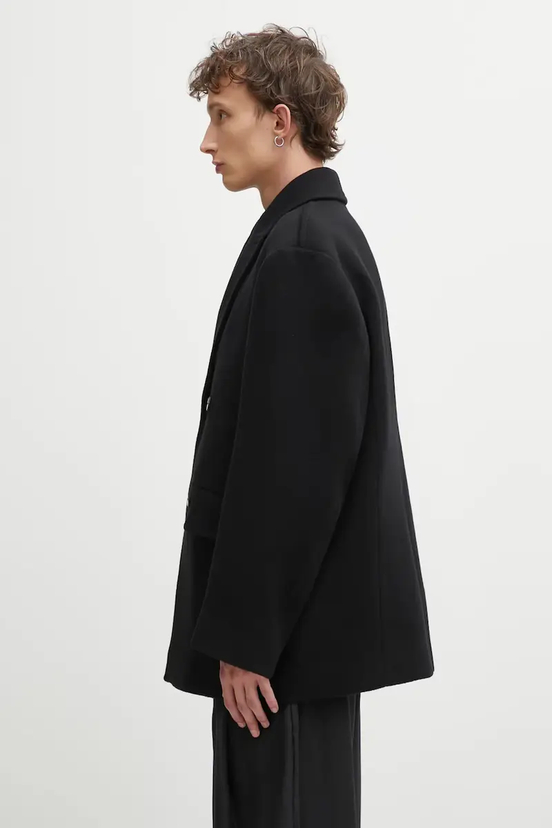 cappotto in lana COAT colore nero BO42FYCT0102BK miniatura 2