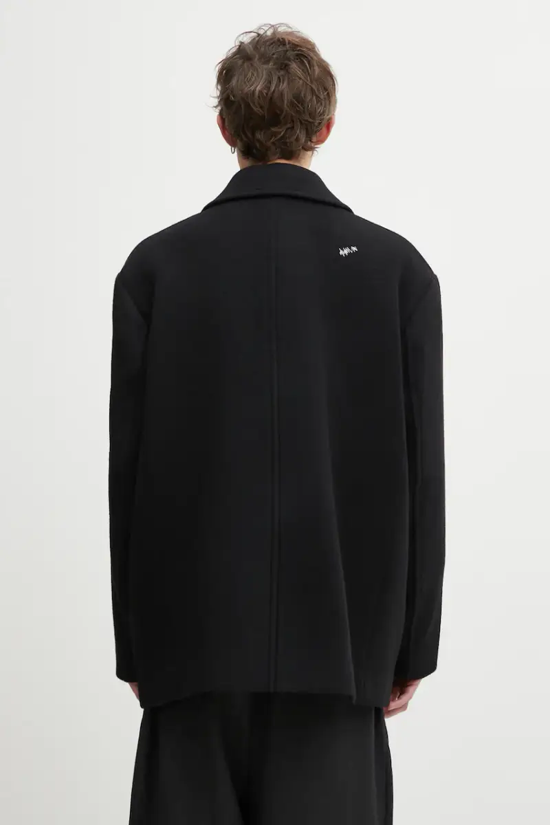 cappotto in lana COAT colore nero BO42FYCT0102BK miniatura 3