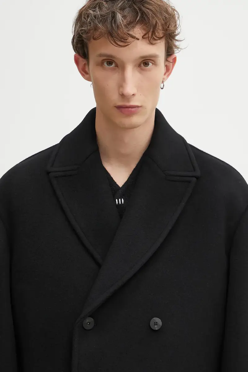 cappotto in lana COAT colore nero BO42FYCT0102BK miniatura 4