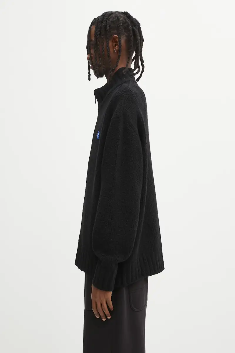 cardigan con lana KNIT colore nero BO42FYKT0703BK miniatura 2