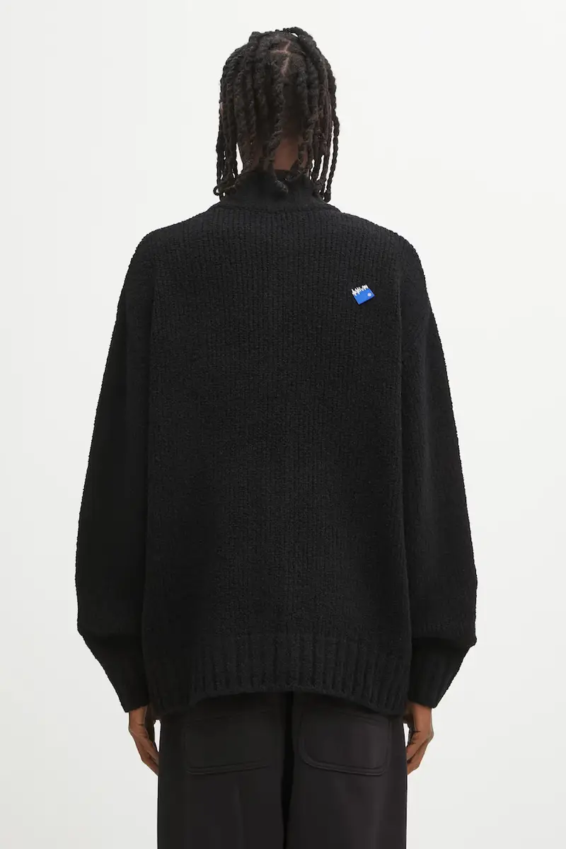 cardigan con lana KNIT colore nero BO42FYKT0703BK miniatura 3