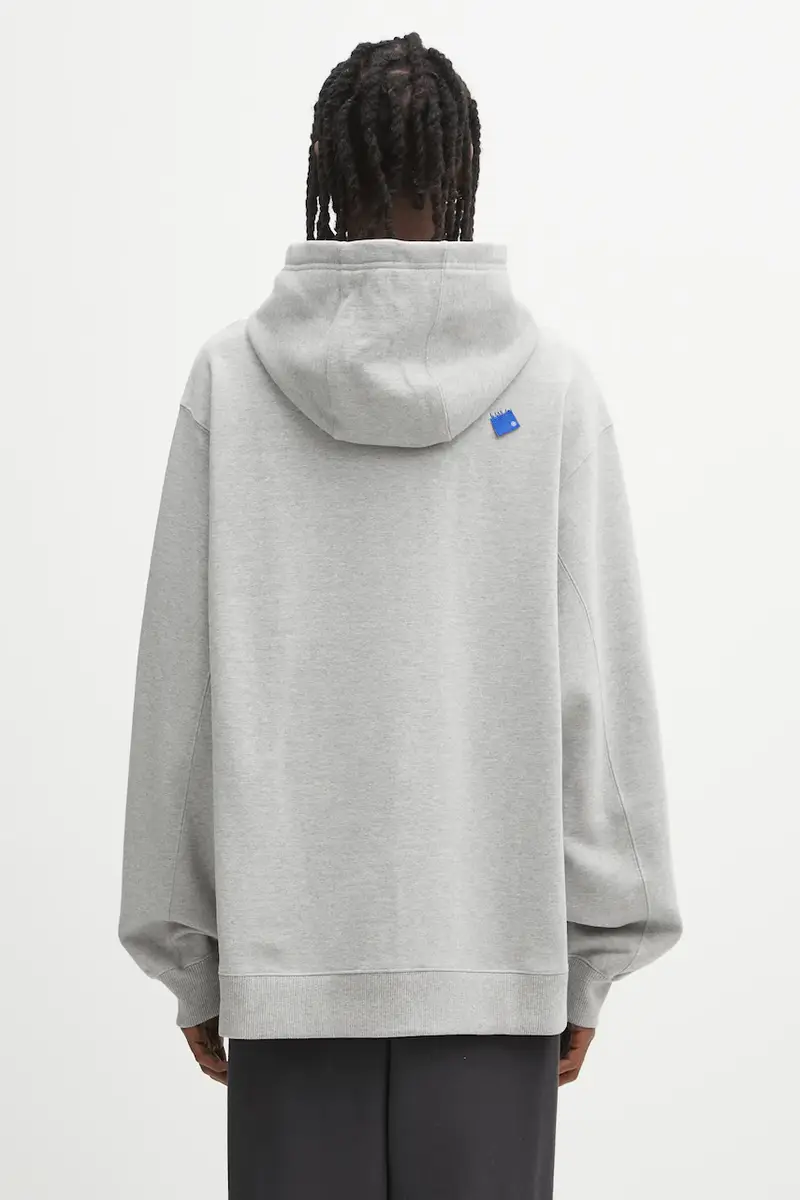 felpa in cotone HOODIE uomo colore grigio con cappuccio BO42FYHD0101GR miniatura 3