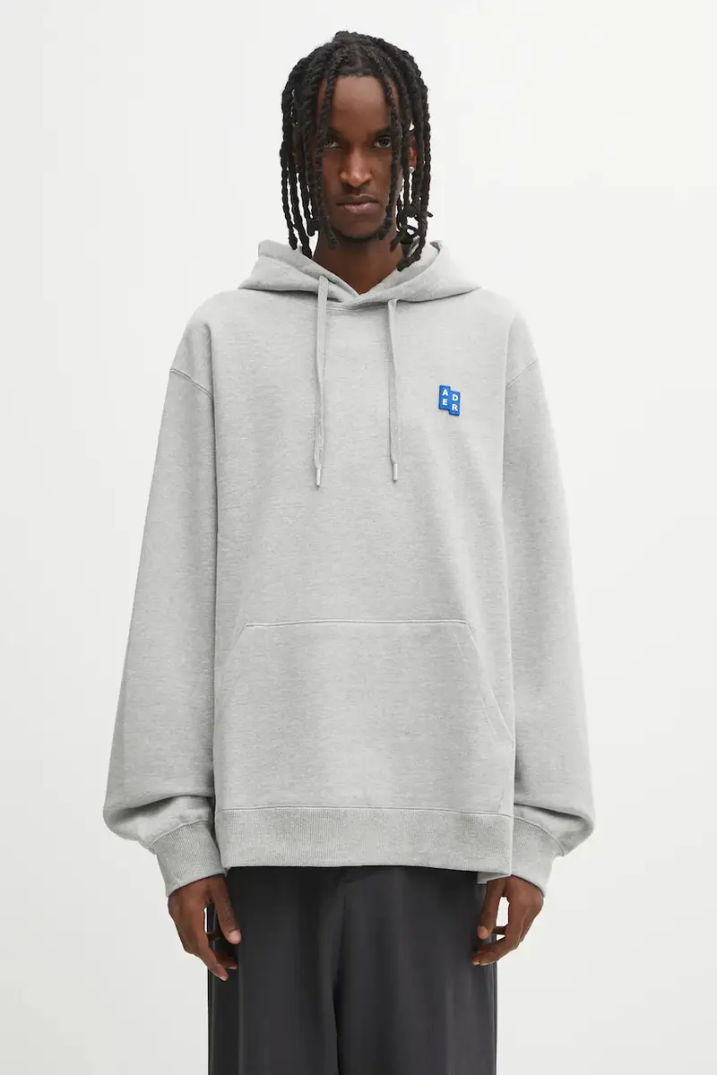 felpa in cotone HOODIE uomo colore grigio con cappuccio BO42FYHD0101GR