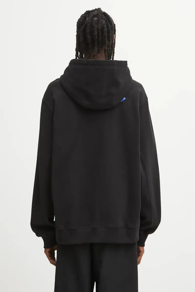 felpa in cotone HOODIE uomo colore nero con cappuccio BO42FYHD0101BK miniatura 3