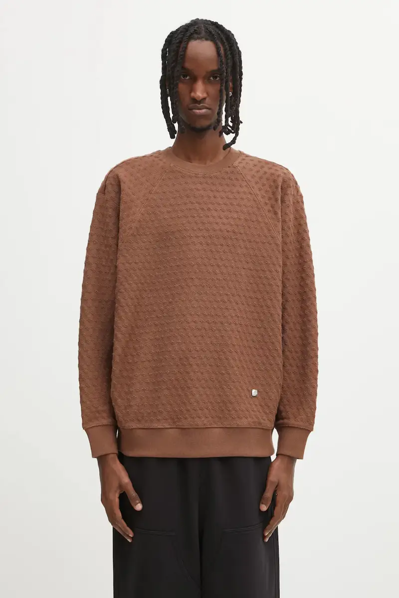 felpa in cotone SWEAT SHIRT uomo colore marrone BO01FWSW0103BR