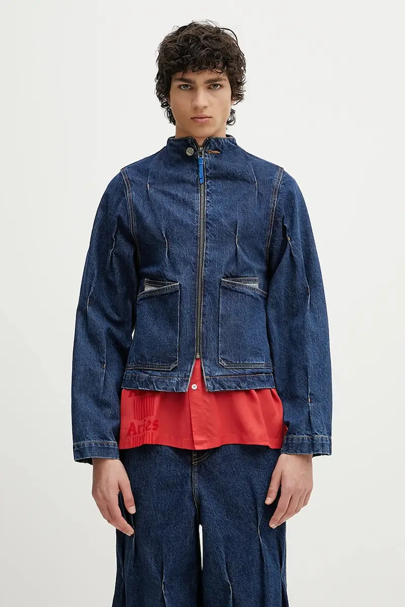 giacca di jeans Apparel-Top colore blu navy BO01SSJK0108BL