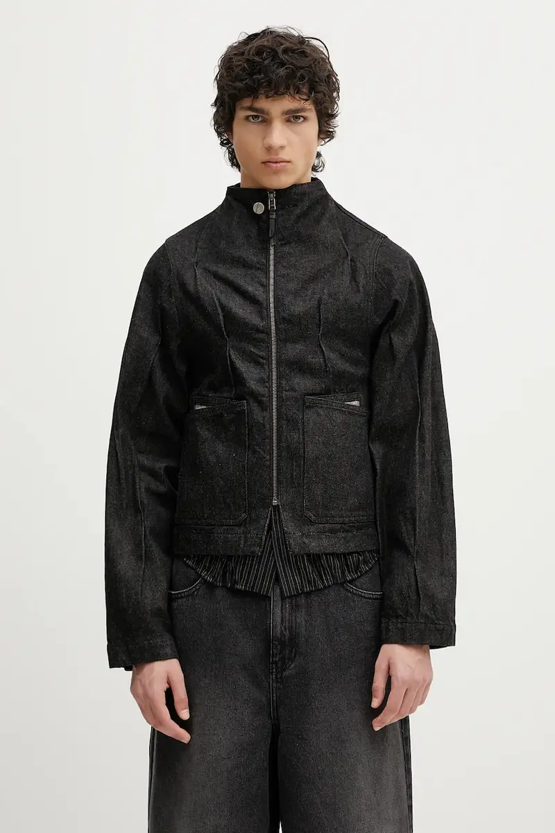 giacca di jeans Apparel-Top colore nero BO01SSJK0108BK