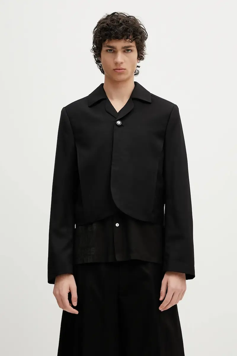 giacca in lana Apparel-Top colore nero BO01SSBZ0205BK