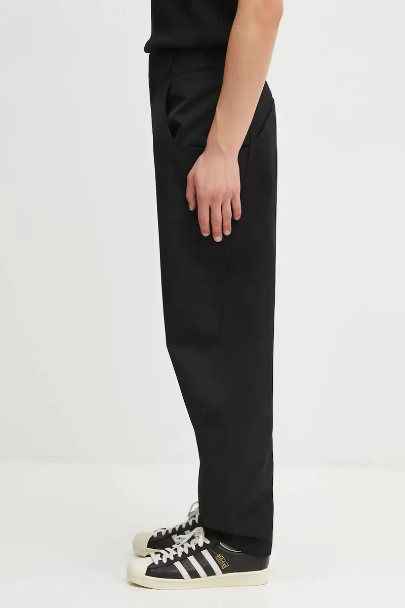 pantaloni con lana TROUSERS colore nero BO01FWBT0101BK miniatura 2