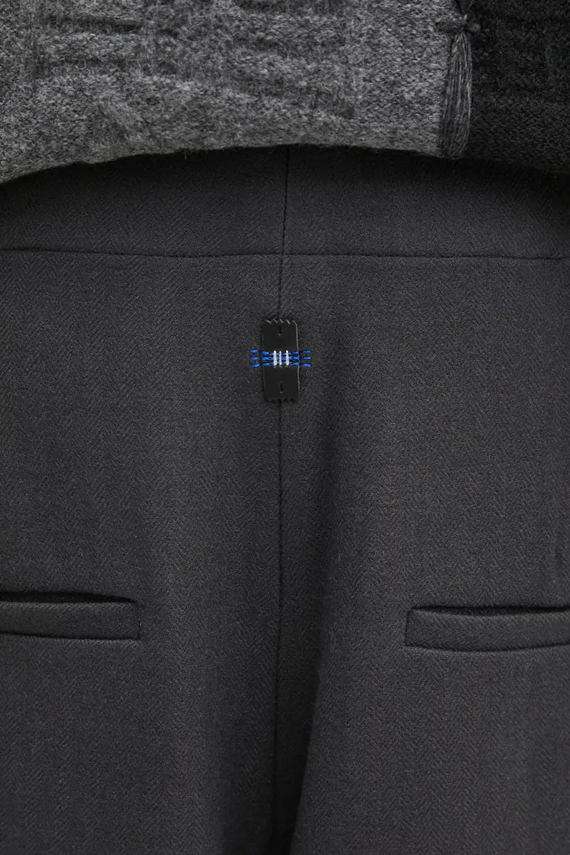 pantaloni in lana SLACKS uomo colore grigio BO01FWSA0202GR miniatura 4