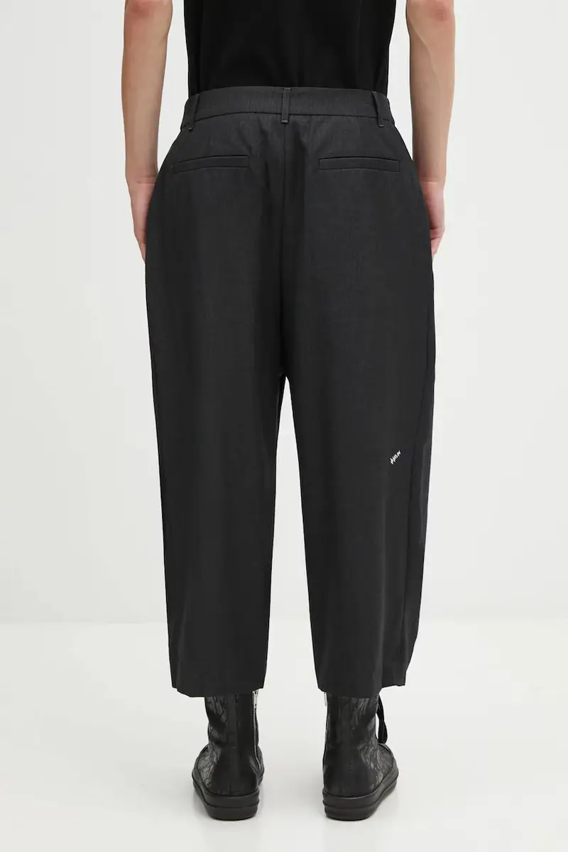 pantaloni in lana SLACKS uomo colore grigio BO42FYSA0101GR miniatura 3