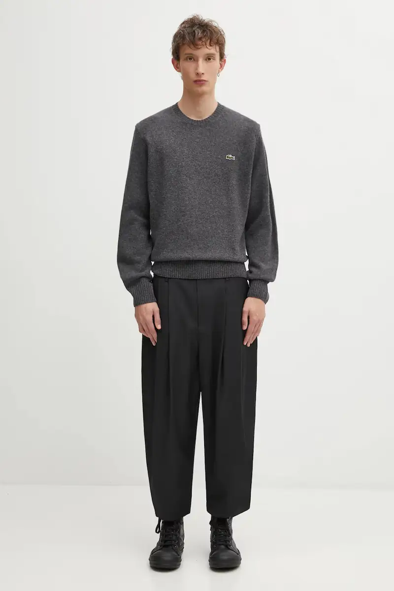 pantaloni in lana SLACKS uomo colore grigio BO42FYSA0101GR miniatura 5