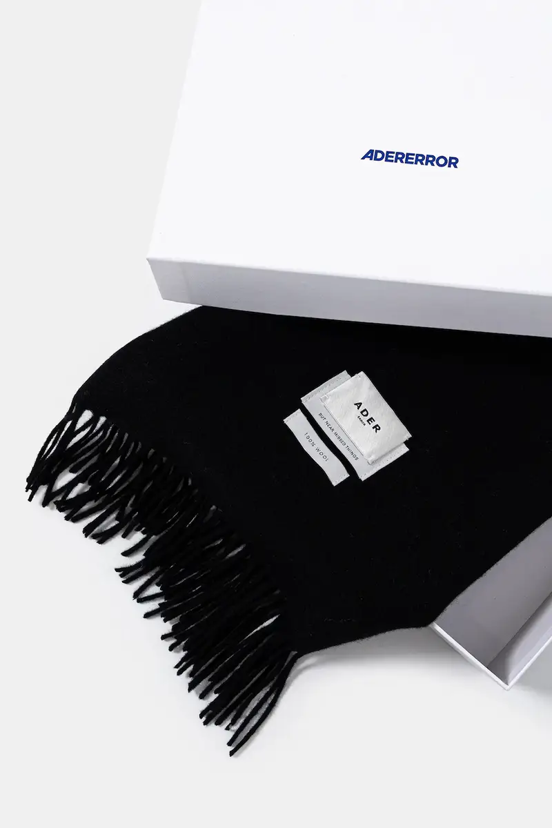 sciarpa in lana Muffler Nero miniatura 3