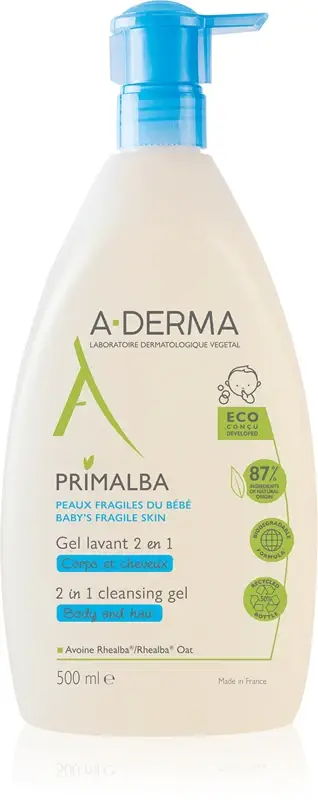 A-Derma Primalba Gel Lavante 2in1 Corpo & Capelli 500ml