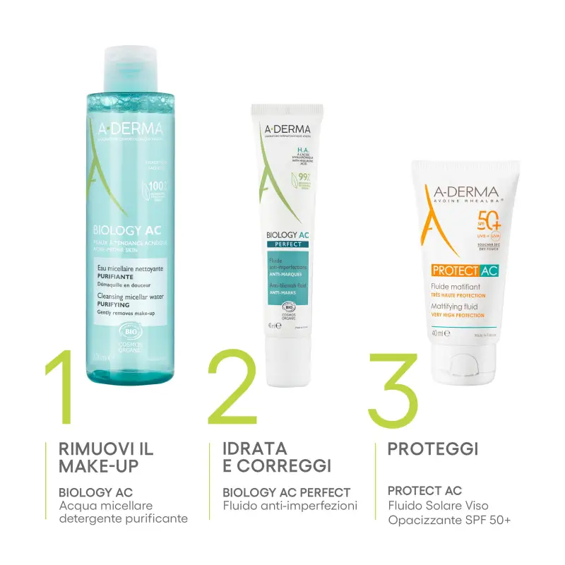 Biology AC PERFECT Fluido Anti-Imperfezioni - Crema viso pelle grassa, Trattamento viso antirughe miniatura 4