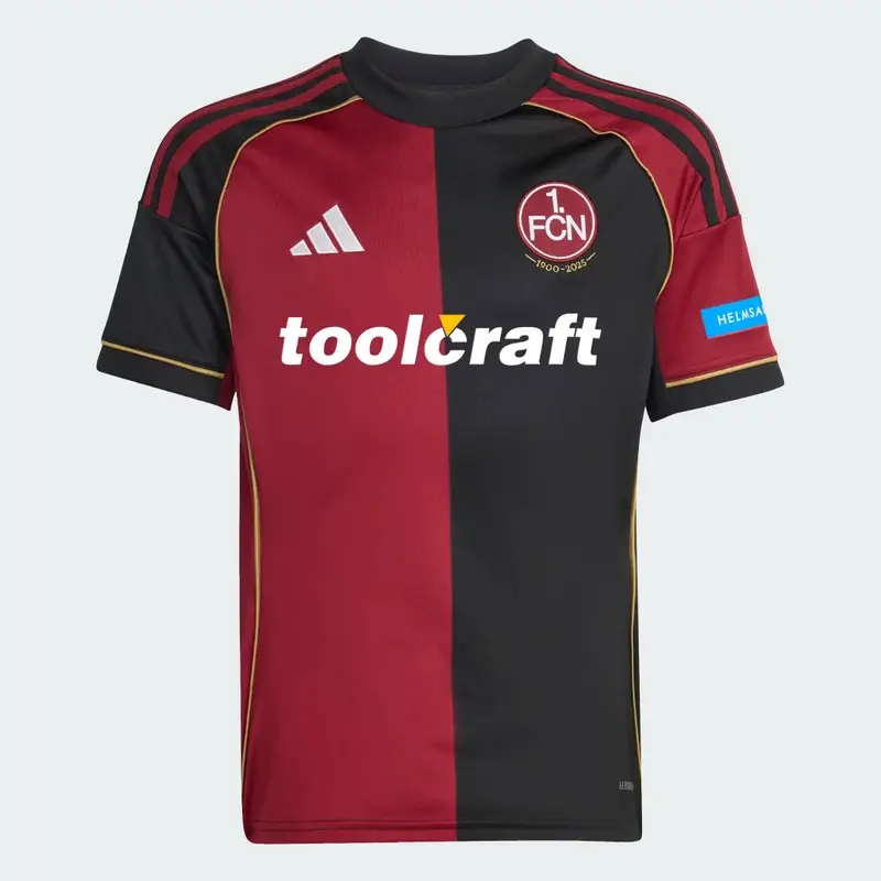 1. FC NÃ¼rnberg 25/26 Home Jersey Team Coll Burgundy 2