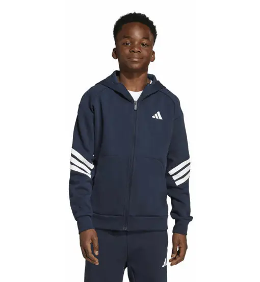 3 Stipes Jr - felpa con cappuccio - ragazzo Blue